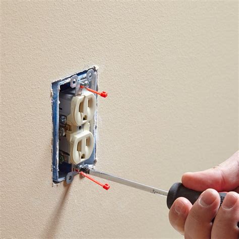 electrical box screw hole stripped|electrical outlet box repair clips.